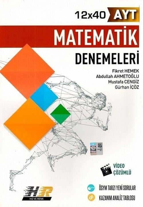 Hız ve Renk YKS AYT Matematik 12x40 Denemeleri Hız ve Renk Yayınları