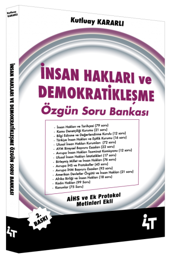 4T Yayınları İnsan Hakları ve Demokratikleşme Özgün Soru Bankası 2. Baskı Kutluay Kararlı 4T Yayınları