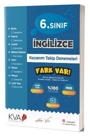 KVA Koray Varol 6. Sınıf İngilizce Kazanım Takip Denemeleri KVA Koray Varol Yayınları