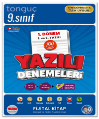 Tonguç 9. Sınıf Tüm Dersler 1. Dönem 1. Yazılı ve 2. Yazılı Denemeleri Tonguç Akademi