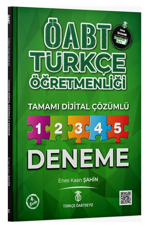 Türkçe ÖABTDEYİZ ÖABT Türkçe Öğretmenliği 5 Deneme Dijital Çözümlü - Enes Kaan Şahin Türkçe ÖABTDEYİZ