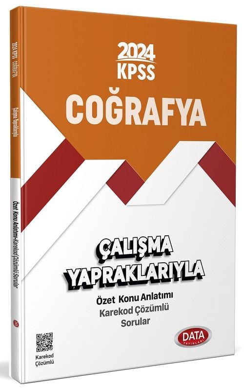 Data 2024 KPSS Coğrafya Çalışma Yapraklarıyla Özet Konu Anlatımı Data Yayınları