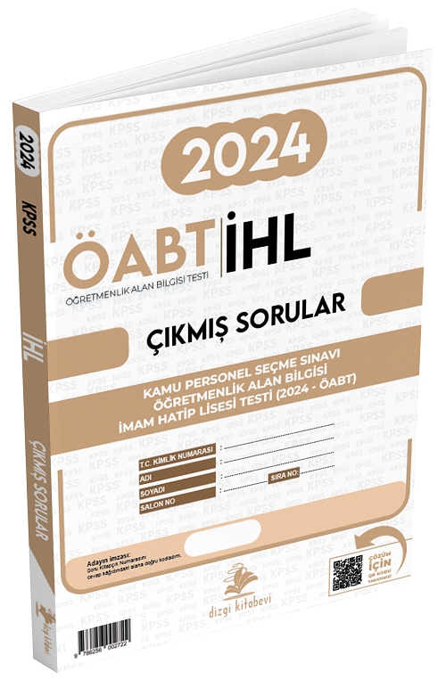 Dizgi Kitap ÖABT İmam Hatip Lisesi Öğretmenliği 2024 Sınavı Çıkmış Sorular Çözümlü Dizgi Kitap Yayınları