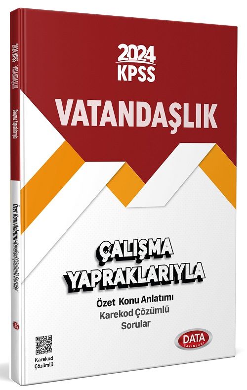 Data 2024 KPSS Vatandaşlık Çalışma Yapraklarıyla Özet Konu Anlatımı Data Yayınları