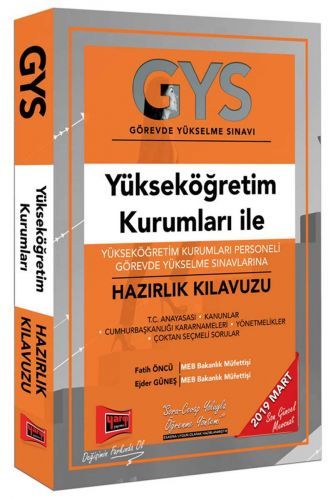 Yargı 2019 GYS YÖK Yükseköğretim Kurumları Hazırlık Kılavuzu Görevde Yükselme Yargı Yayınları