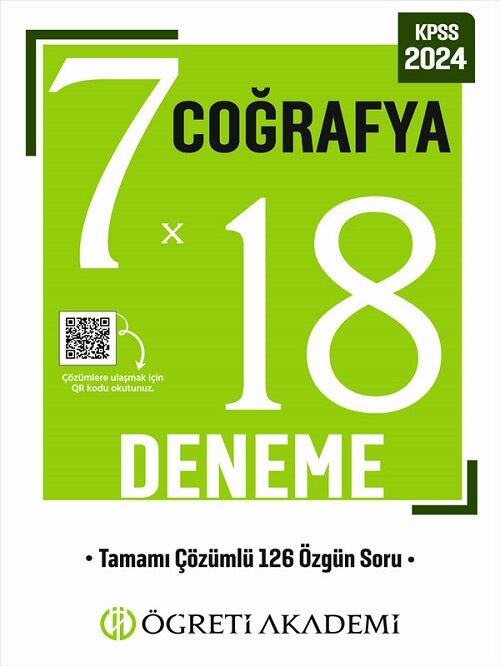 Öğreti 2024 KPSS Coğrafya 7x18 Deneme Çözümlü Öğreti Akademi