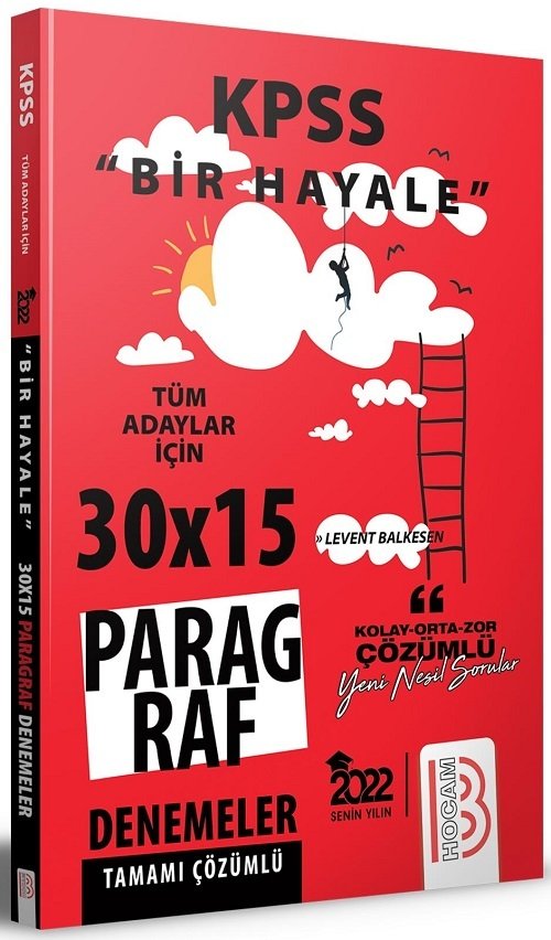SÜPER FİYAT - Benim Hocam 2022 KPSS Bir Hayale Paragraf 30x15 Deneme Çözümlü Benim Hocam Yayınları
