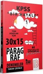 SÜPER FİYAT - Benim Hocam 2022 KPSS Bir Hayale Paragraf 30x15 Deneme Çözümlü Benim Hocam Yayınları