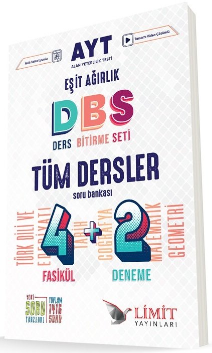 Limit YKS AYT Tüm Dersler Eşit Ağırlık DBK 4+2 Soru Bankası Limit Yayınları