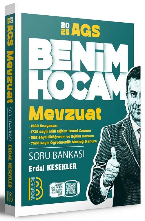 Benim Hocam 2025 MEB-AGS Mevzuat Soru Bankası Çözümlü - Erdal Kesekler Benim Hocam Yayınları