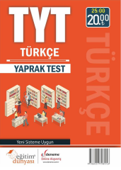 SÜPER FİYAT - Eğitim Dünyası YKS TYT Türkçe Yaprak Test Eğitim Dünyası Yayınları