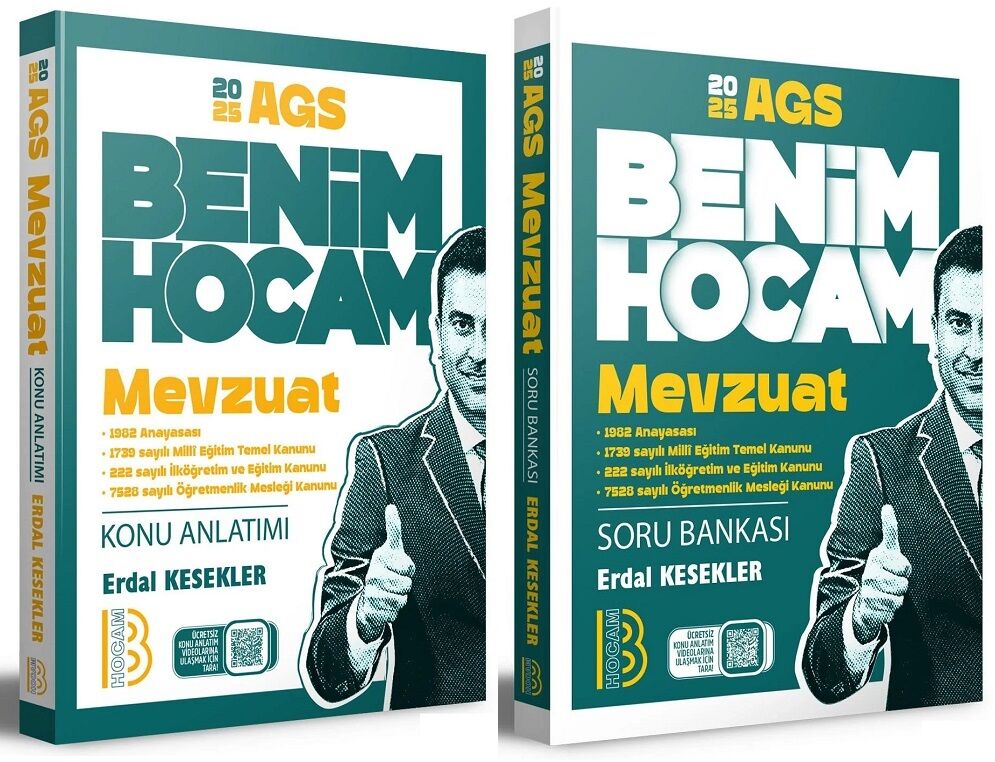 Benim Hocam 2025 MEB-AGS Mevzuat Konu + Soru Bankası 2 li Set - Erdal Kesekler Benim Hocam Yayınları