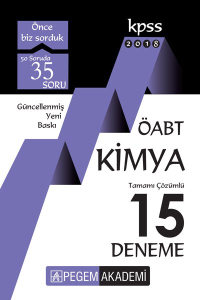 Pegem 2018 ÖABT Kimya 15 Deneme Çözümlü Pegem Akademi Yayınları