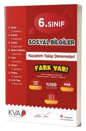 KVA Koray Varol 6. Sınıf Sosyal Bilgiler Kazanım Takip Denemeleri KVA Koray Varol Yayınları