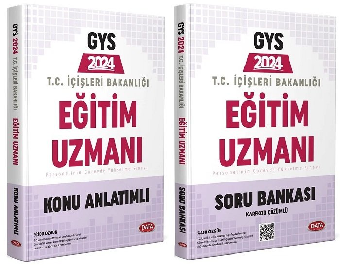 Data 2024 GYS İçişleri Bakanlığı Eğitim Uzmanı Konu + Soru Bankası 2 li Set Görevde Yükselme Data Yayınları