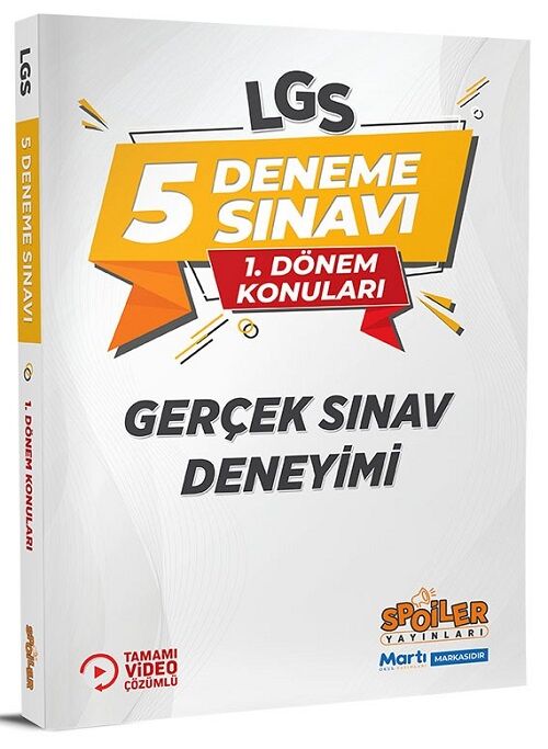 Spoiler 8. Sınıf LGS 1. Dönem 5 Deneme Sınavı Video Çözümlü Spoiler Yayınları