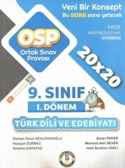 Süre 9. Sınıf Türk Dili ve Edebiyatı 1. Dönem OPS Ortak Sınav Provası 20x20 Deneme Süre Yayınları