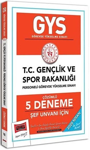 Yargı 2020 GYS Gençlik ve Spor Bakanlığı ŞEF 5 Deneme Çözümlü Görevde Yükselme Yargı Yayınları