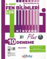 Berkay 8. Sınıf LGS Fen Bilimleri Nirvana Plus 10 Deneme Berkay Yayıncılık