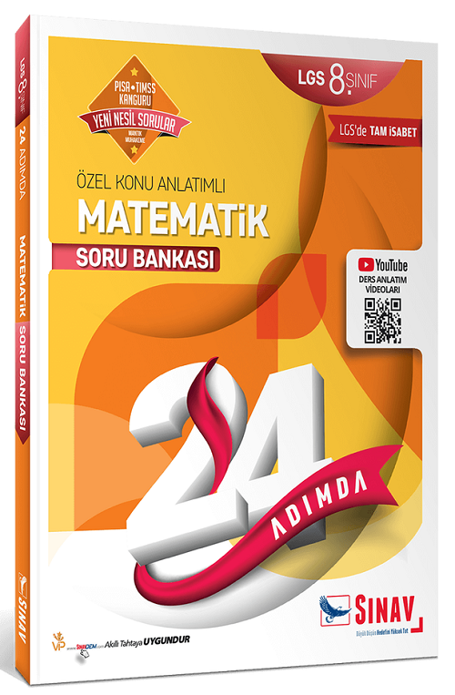 Sınav 8. Sınıf LGS 24 Adımda Matematik Özel Konu Anlatımlı Soru Bankası Sınav Yayınları