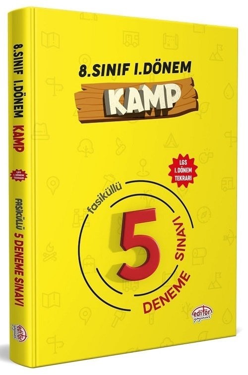 Editör 8. Sınıf 1. Dönem Kamp 5 Fasiküllü Deneme Sınavları Editör Yayınları