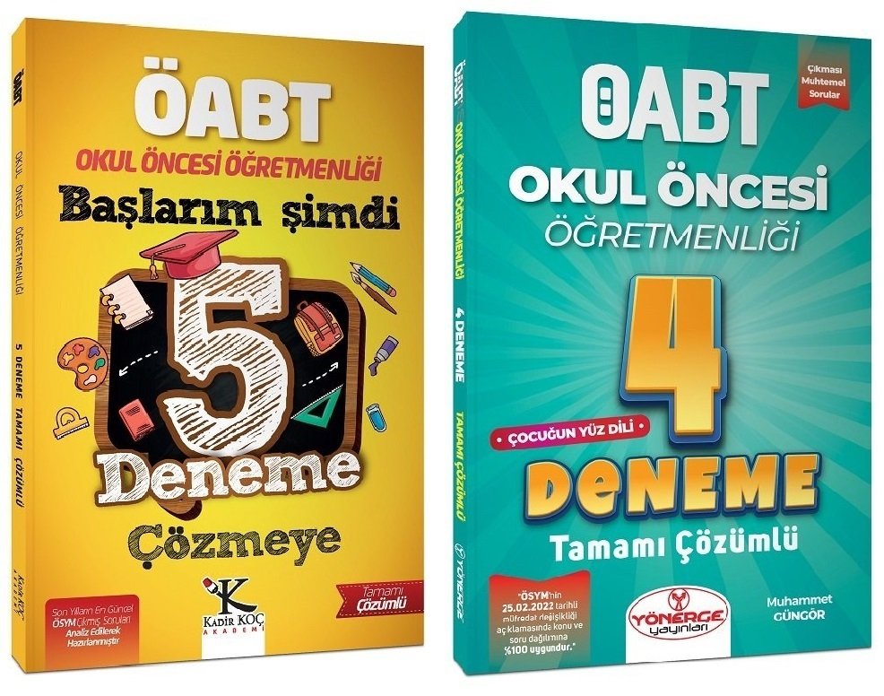 Kadir Koç Akademi + Yönerge ÖABT Okul Öncesi 5+7 Deneme 2 li Set Kadir Koç Akademi + Yönerge Yayınları