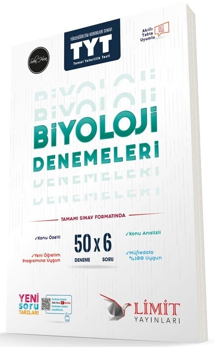 Limit YKS TYT Biyoloji 50x6 Denemeleri Limit Yayınları