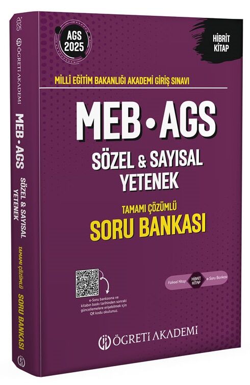 Öğreti 2025 MEB-AGS Sözel-Sayısal Yetenek Soru Bankası Çözümlü Öğreti Akademi Yayınları