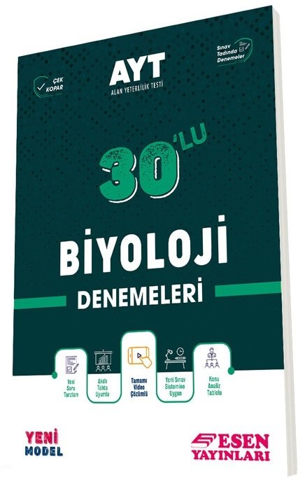 Esen YKS AYT Biyoloji 30 lu Deneme Esen Yayınları