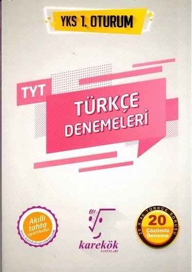 Karekök YKS TYT Türkçe 20 Deneme Çözümlü Karekök Yayınları