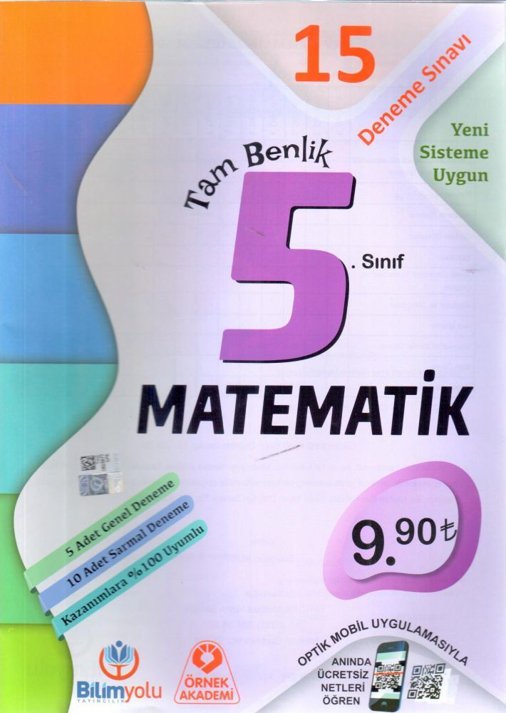 Örnek Akademi 5. Sınıf Matematik 15 Deneme Sınavı Örnek Akademi Yayınları