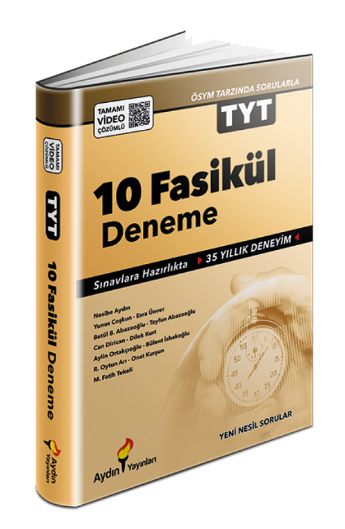 Aydın YKS TYT 10 Fasikül Deneme Video Çözümlü Aydın Yayınları