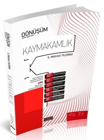 Savaş 2021 DÖNÜŞÜM Kaymakamlık Soru Bankası - S. Mehmet Yıldırım 7. Baskı Savaş Yayınları