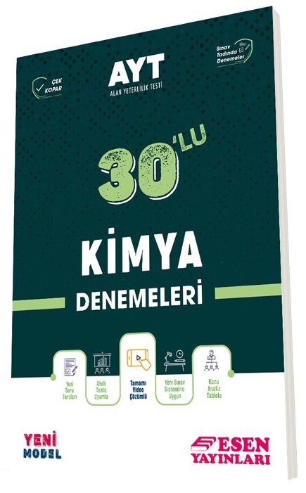 Esen YKS AYT Kimya 30 lu Deneme Esen Yayınları