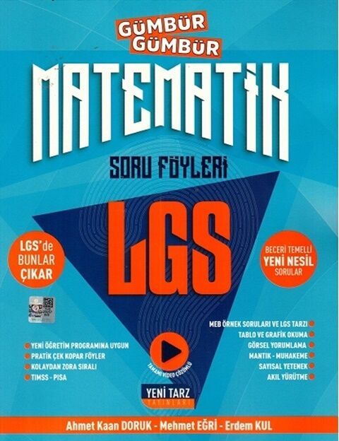 Yeni Tarz 8. Sınıf LGS Matematik Gümbür Gümbür Soru Föyleri Yeni Tarz Yayınları