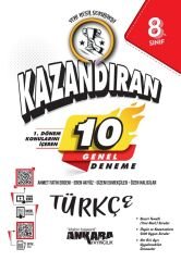 Ankara Yayıncılık 8. Sınıf Türkçe 1. Dönem Kazandıran 10 Deneme Ankara Yayıncılık