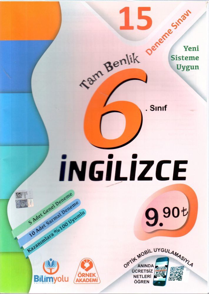 Örnek Akademi 6. Sınıf İngilizce 15 Deneme Sınavı Örnek Akademi Yayınları