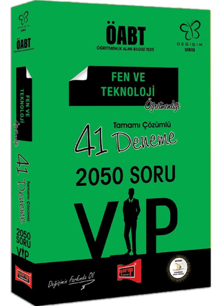 Yargı 2019 ÖABT VIP Fen ve Teknoloji Öğretmenliği 41 Deneme Çözümlü Yargı Yayınları