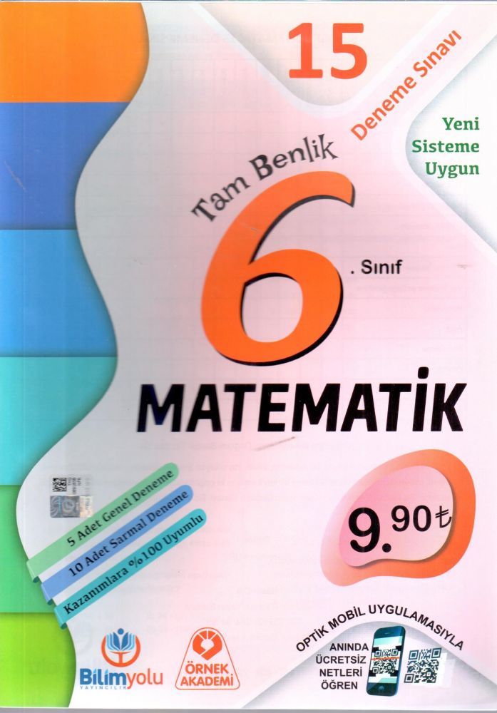 Örnek Akademi 6. Sınıf Matematik 15 Deneme Sınavı Örnek Akademi Yayınları