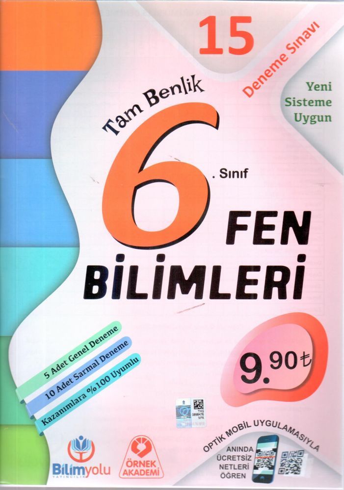 Örnek Akademi 6. Sınıf Fen Bilimleri 15 Deneme Sınavı Örnek Akademi Yayınları