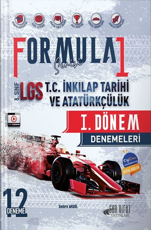 Son Viraj 8. Sınıf LGS 1. Dönem TC İnkılap Tarihi ve Atatürkçülük Formula 12 Deneme Son Viraj Yayınları