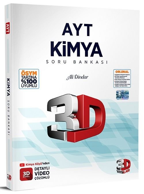 3D Yayınları YKS AYT Kimya Soru Bankası Video Çözümlü 3D Yayınları