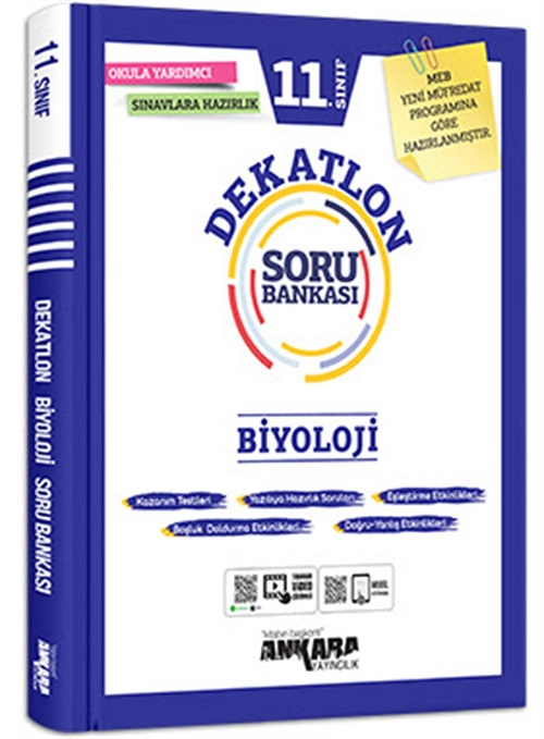 Ankara Yayıncılık 11. Sınıf Biyoloji Dekatlon Soru Bankası Ankara Yayıncılık