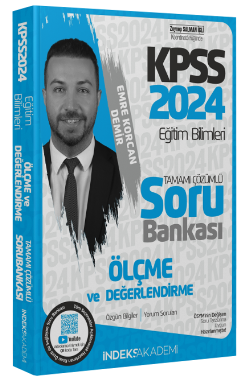 SÜPER FİYAT - İndeks Akademi 2024 KPSS Eğitim Bilimleri Ölçme ve Değerlendirme Soru Bankası Çözümlü - Emre Korcan Demir İndeks Akademi Yayıncılık