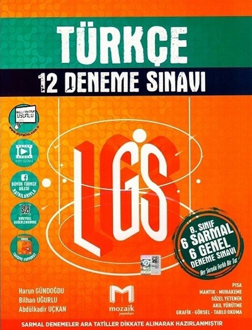 Mozaik 8. Sınıf LGS Türkçe 12 Deneme Mozaik Yayınları