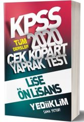 SÜPER FİYAT - Yediiklim 2020 KPSS Lise Ön Lisans Tüm Dersler Yaprak Test Çek Kopart Yediiklim Yayınları