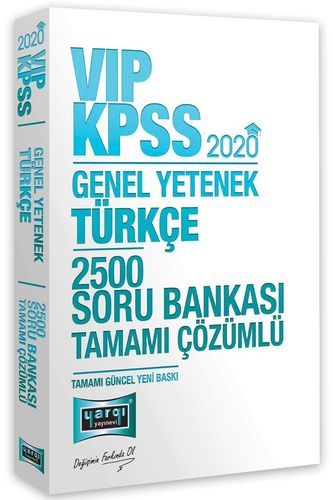 Yargı 2020 KPSS VIP Türkçe 2500 Soru Bankası Çözümlü Yargı Yayınları