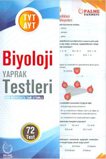 Palme YKS TYT AYT Biyoloji Yaprak Testleri 72 Test Palme Yayınları