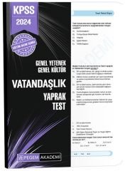 Pegem 2024 KPSS Vatandaşlık Yaprak Test Pegem Akademi Yayınları