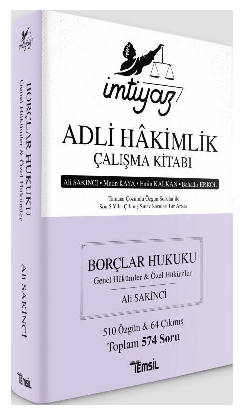 Temsil Adli Hakimlik İMTİYAZ Borçlar Hukuku Genel ve Özel Hükümler Çalışma Kitabı - Ali Sakinci Temsil Yayınları